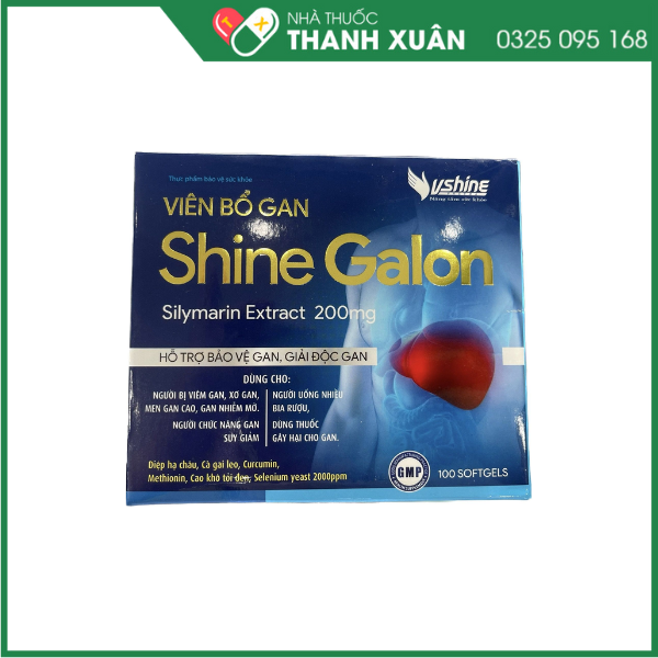 Viên bổ gan Shine Galon hỗ trợ bảo vệ gan, giải độc gan, tăng cường chức năng gan